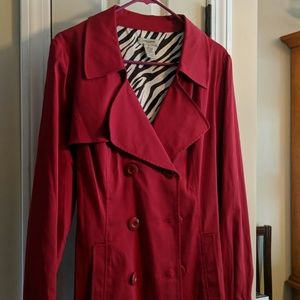 Red trench coat